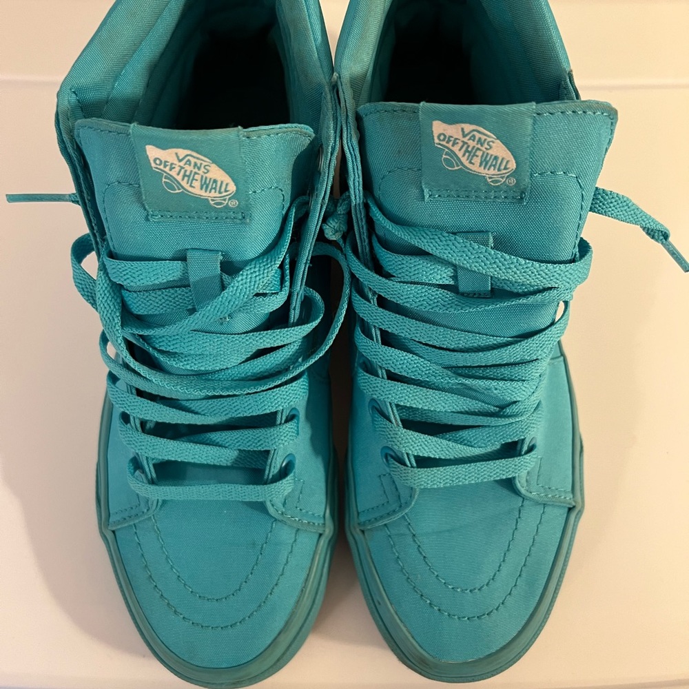 Teal Vans Sk8- Hi Top shoes